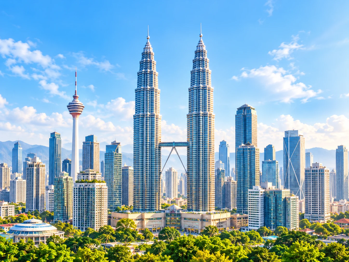 kuala lumpur city illustration